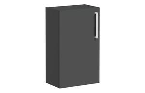 VitrA Root Flat 40cm 1 Door Slim Lower/Base Unit (LH Hinge) - Matt Storm Grey